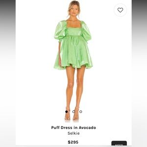 Selkie Puff Dress in Avocado